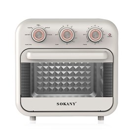 Friteuse à air de 18 litres de capacité. Panneau de contrôle mécanique.