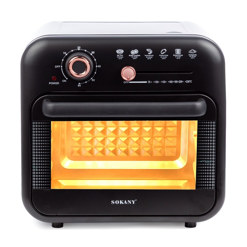 Friteuse à air sans huile 1800w 18l. Double plateau.