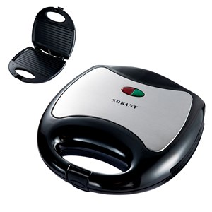 Sandwichière antiadhésive de 750w de puissance et lumière indicatrice.