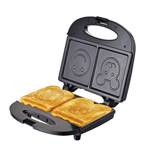 Gaufrier, sandwichière double portable avec moule design caricatures 750w.