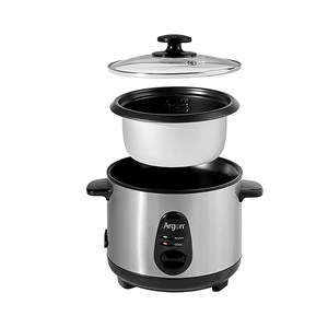 Cuisière à riz électrique en acier inoxydable. Avec une capacité de 1l.