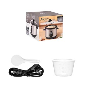 Cuisière à riz électrique en acier inoxydable. Avec une capacité de 1l.