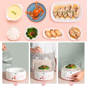 Vapeur électrique triple niveau transparent multi-usages sans bpa.