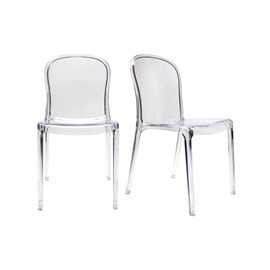 Chaises empilables transparentes (lot de 2) thalysse