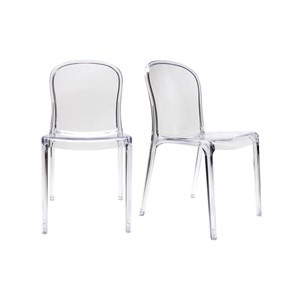 Chaises empilables transparentes (lot de 2) thalysse