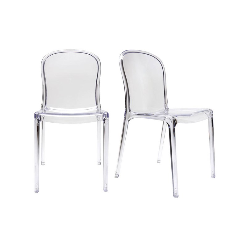Chaises empilables transparentes (lot de 2) thalysse