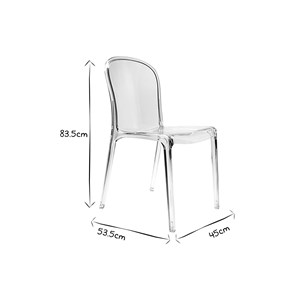 Chaises empilables transparentes (lot de 2) thalysse