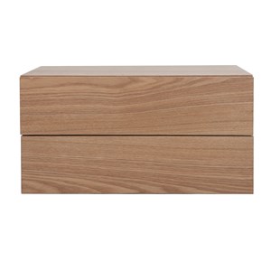Caisson de rangement 2 tiroirs bois clair frêne max