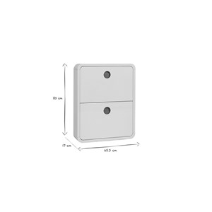 Meuble à chaussures finition blanc brillant 2 tiroirs l66 cm kopen