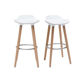 Tabourets de bar blancs (lot de 2) gilda