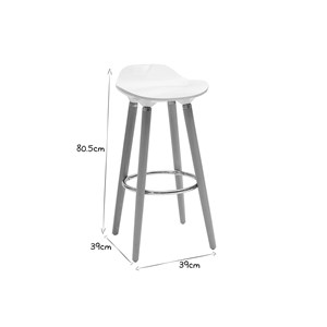Tabourets de bar blancs (lot de 2) gilda