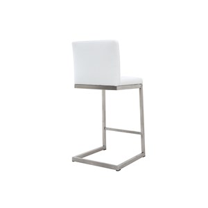 Tabourets de bar blancs avec pieds métal (lot de 2) stellar