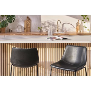 Tabourets de bar noir h61 cm (lot de 2) new rock