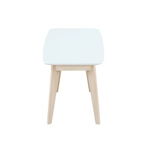 Banc blanc et bois clair l100 cm leena