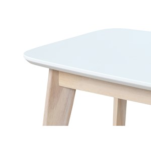 Banc blanc et bois clair l100 cm leena