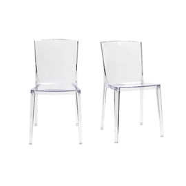 Chaises transparentes empilables intérieur - extérieur (lot de 2) island
