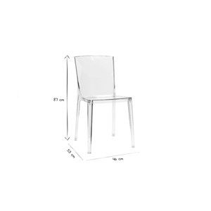 Chaises transparentes empilables intérieur - extérieur (lot de 2) island