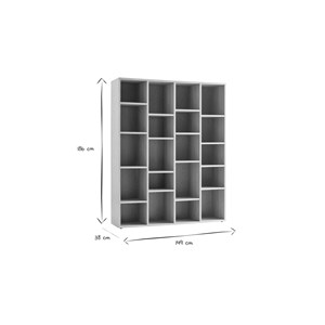 Bibliothèque finition bois clair chêne l149 cm rythm