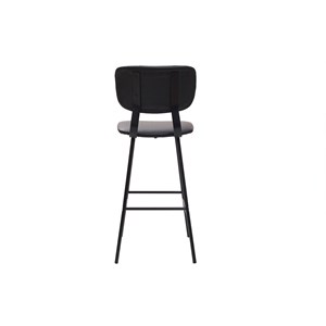 Tabourets de bar  noirs avec pieds métal 75 cm (lot de 2) lab