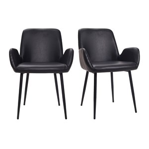 Chaises  noires (lot de 2) tika