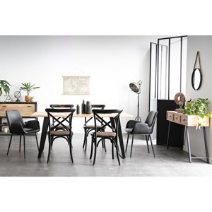 Chaises  noires (lot de 2) tika