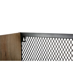 Étagère murale en bois manguier massif et métal noir l60 cm rack