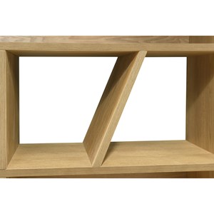 Bibliothèque en bois clair l120 cm azteque