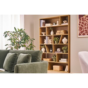 Bibliothèque en bois clair l120 cm azteque