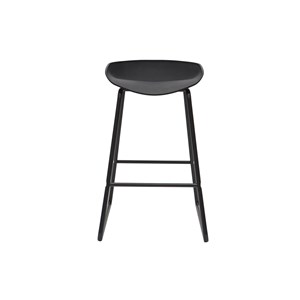 Tabourets de bar noirs h65 cm (lot de 2) pebble