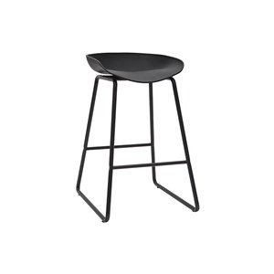 Tabourets de bar noirs h65 cm (lot de 2) pebble