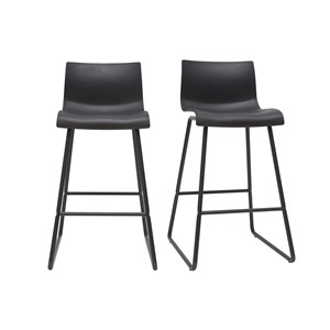 Tabourets de bar noir 65 cm (lot de 2) ona