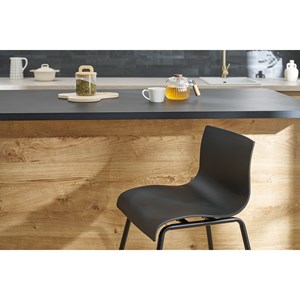 Tabourets de bar noir 65 cm (lot de 2) ona