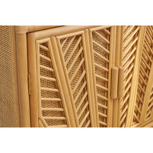 Bibliothèque  en rotin naturel l80 cm galon