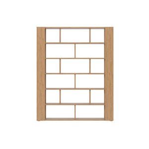 Bibliothèque multi casiers finition bois clair chêne l168 cm musso