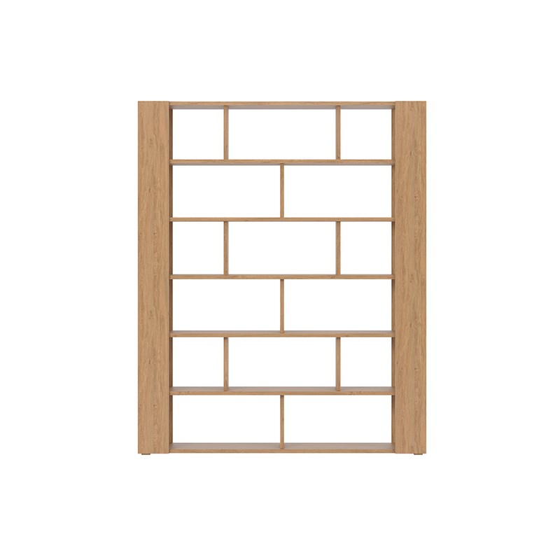 Bibliothèque multi casiers finition bois clair chêne l168 cm musso
