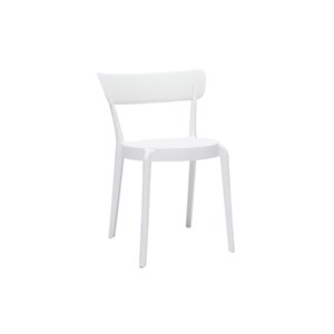 Chaises blanches empilables intérieur - extérieur (lot de 2) rios