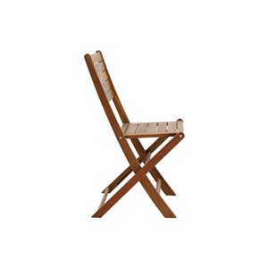Chaises de jardin pliantes en bois massif (lot de 2) canopee