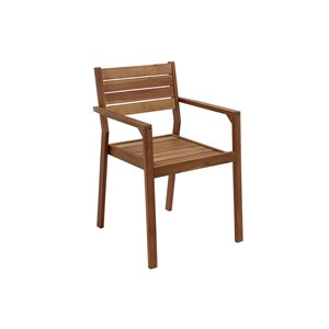 Fauteuils de jardin empilables en bois massif (lot de 2) canopee