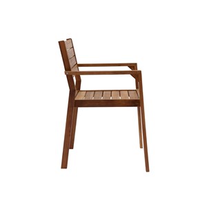 Fauteuils de jardin empilables en bois massif (lot de 2) canopee