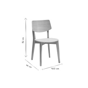 Chaises  en bois clair chêne (lot de 2) avea