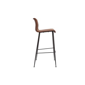 Tabourets de bar fixes marron aspect vieilli et métal noir h75 (lot de 2) harold