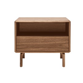 Table de chevet bois foncé noyer suva