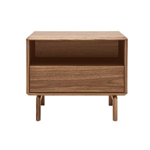 Table de chevet bois foncé noyer suva