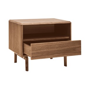 Table de chevet bois foncé noyer suva