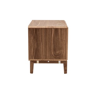 Table de chevet bois foncé noyer suva