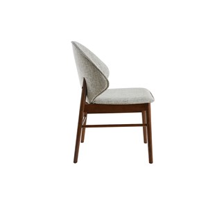 Chaises  en tissu gris clair et bois foncé (lot de 2) spike