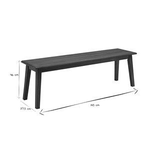 Banc de jardin bois massif l145 cm canopee