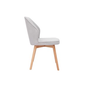 Chaises en tissu effet velours gris et bois clair (lot de 2) fanette