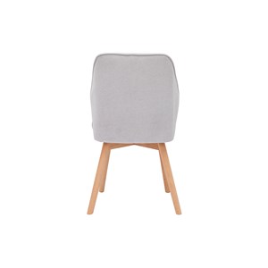 Chaises en tissu effet velours gris et bois clair (lot de 2) fanette