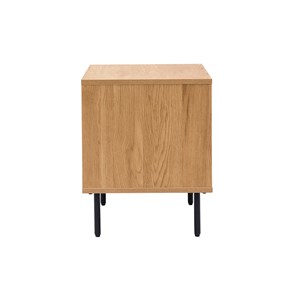 Table de chevet avec rangements 2 tiroirs finition bois clair chêne aragon